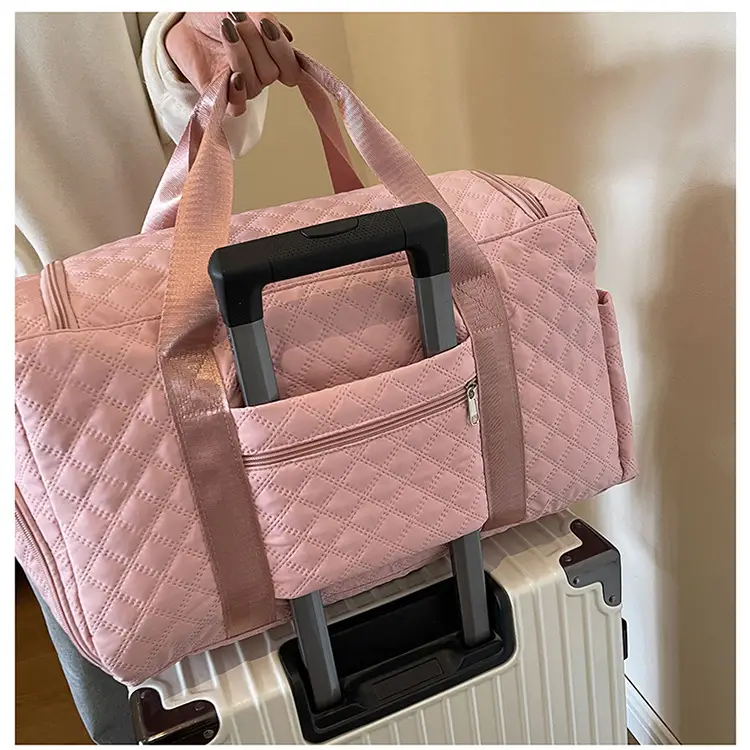 Cross-border Travel Bag White Pink Large Capacity Lightweight — feature 29