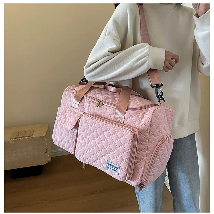Cross-border Travel Bag White Pink Large Capacity Lightweight — feature 30