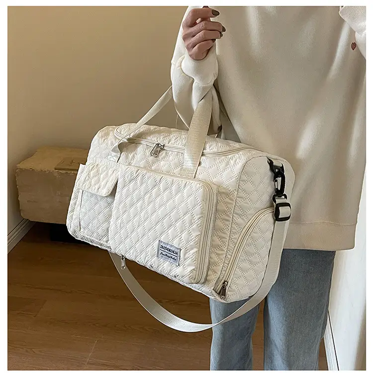 Cross-border Travel Bag White Pink Large Capacity Lightweight — feature 33