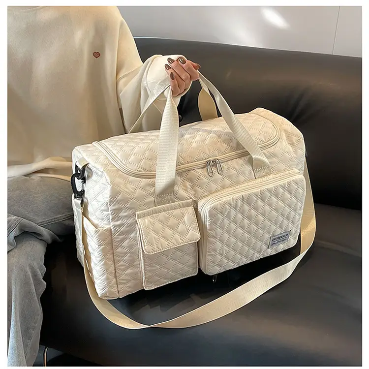 Cross-border Travel Bag White Pink Large Capacity Lightweight — feature 34
