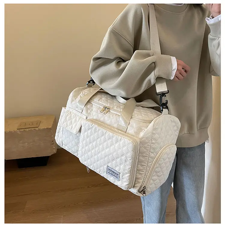 Cross-border Travel Bag White Pink Large Capacity Lightweight — feature 35