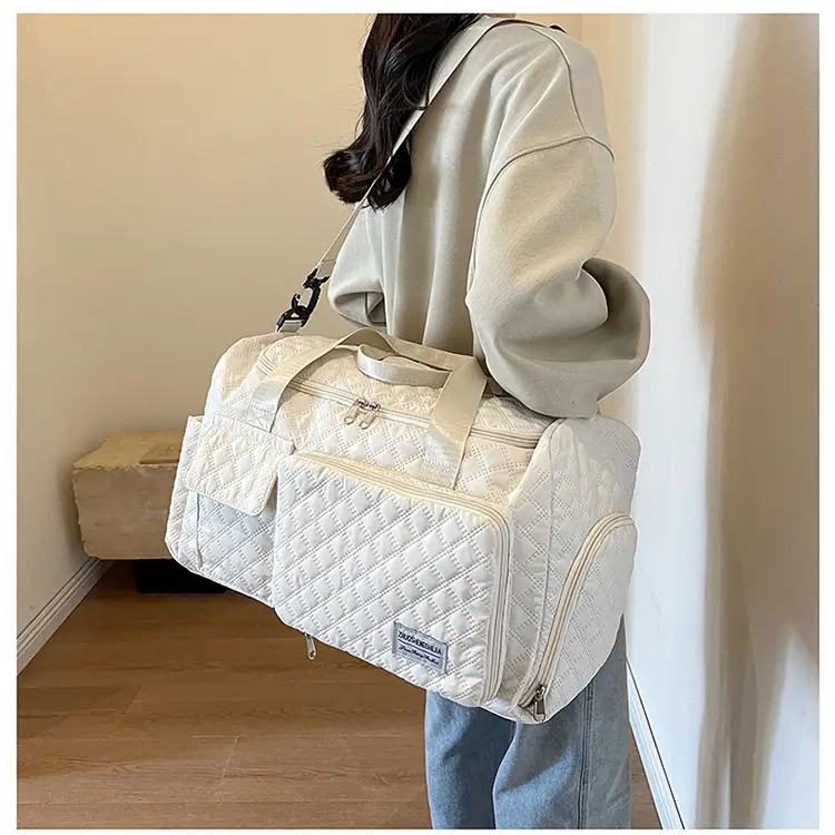 Cross-border Travel Bag White Pink Large Capacity Lightweight — feature 36