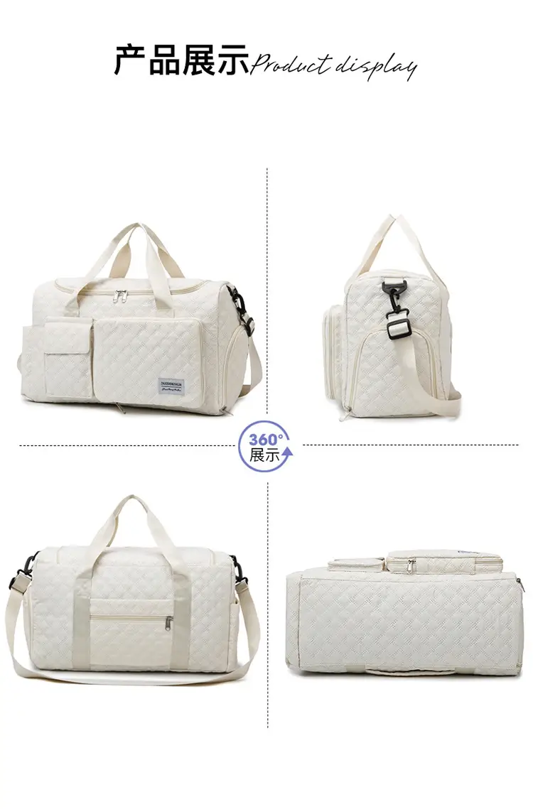 Cross-border Travel Bag White Pink Large Capacity Lightweight — feature 40