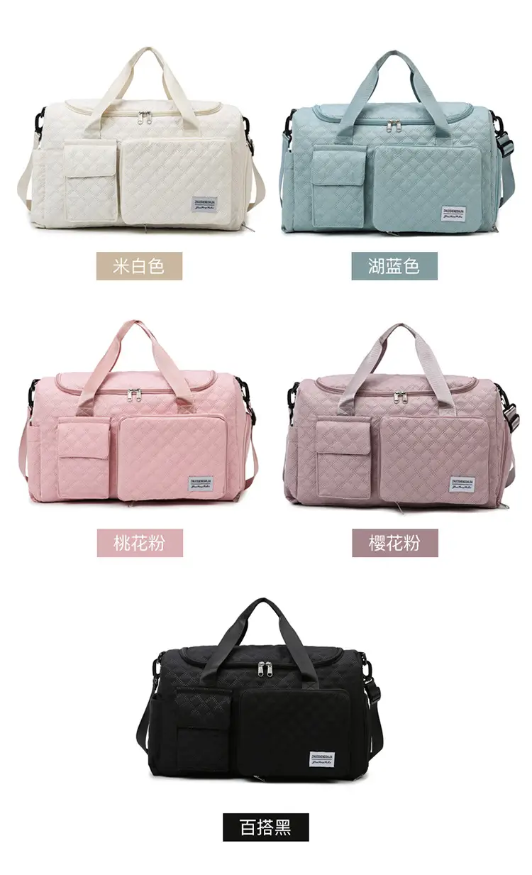 Cross-border Travel Bag White Pink Large Capacity Lightweight — feature 6