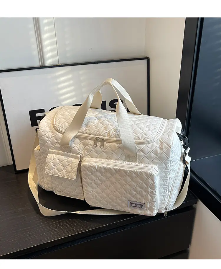 Cross-border Travel Bag White Pink Large Capacity Lightweight — feature 9