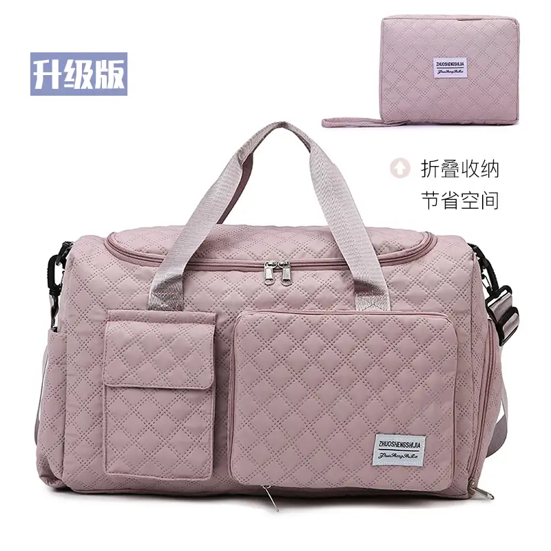 Cross-border Travel Bag White Pink Large Capacity Lightweight - Image 4