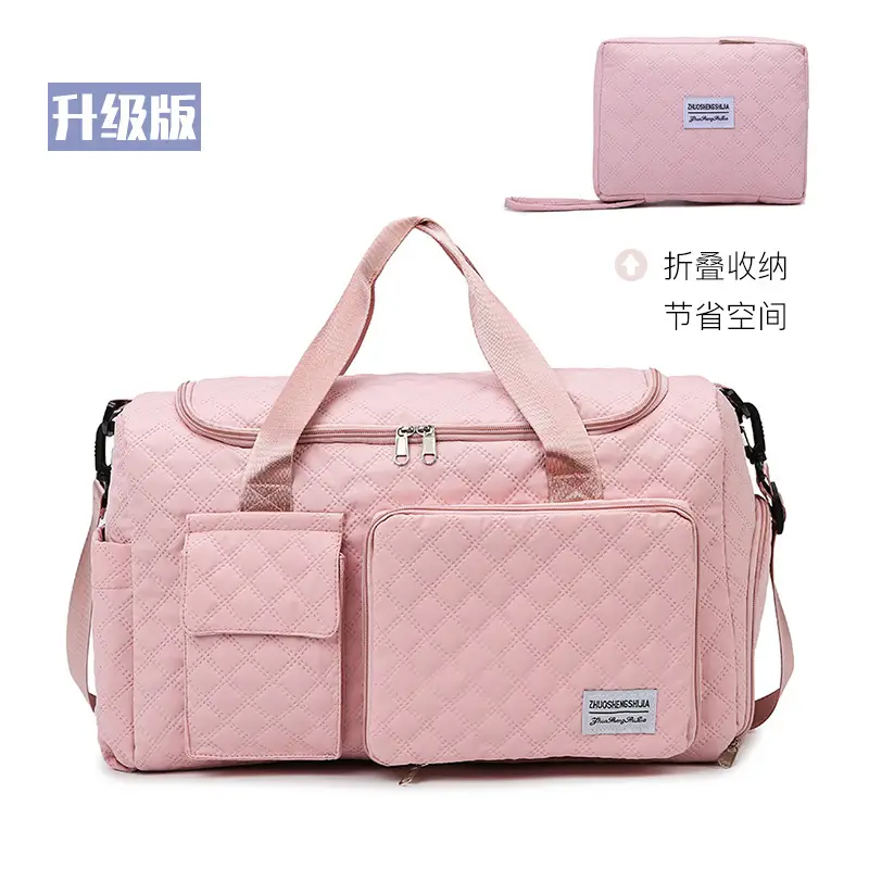 Cross-border Travel Bag White Pink Large Capacity Lightweight - Image 5