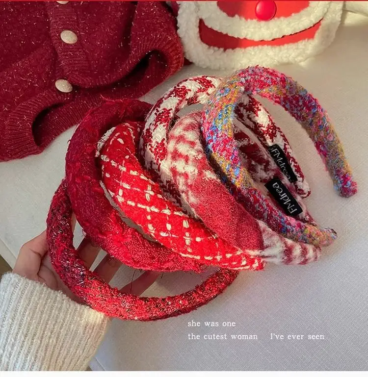 Red High-Skull New Year Hairband for Women — feature 1