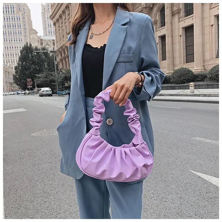 Pink Ruffled Shoulder Bag for Women — feature 12