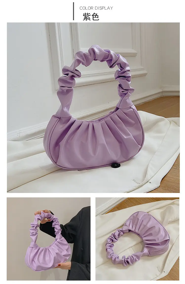 Pink Ruffled Shoulder Bag for Women — feature 31