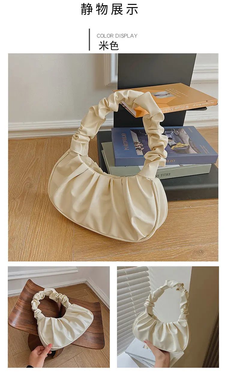 Pink Ruffled Shoulder Bag for Women — feature 33