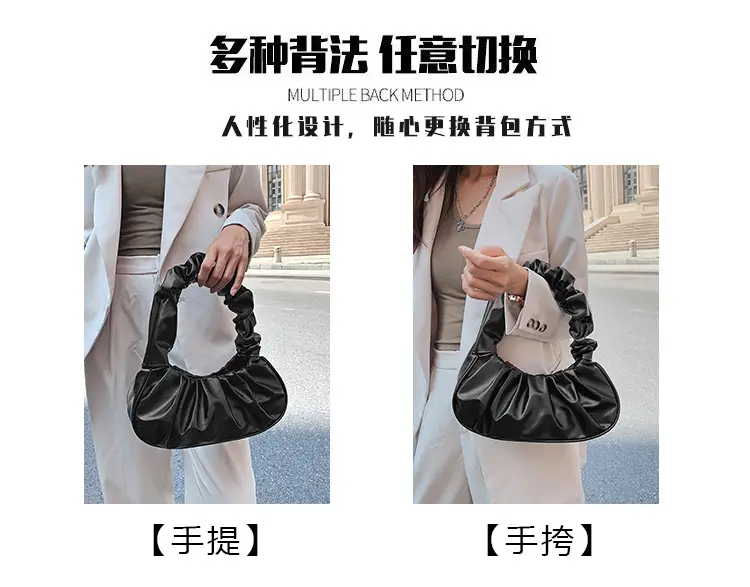 Pink Ruffled Shoulder Bag for Women — feature 4