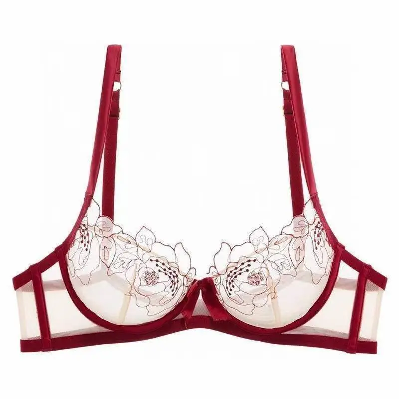 French Style Lace Bra Suit Women Sexy Big Chest Small — feature 10