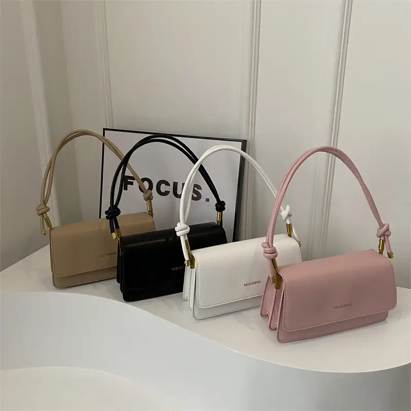 2024 Winter Niche Shoulder Messenger Bag Beige - Image 5