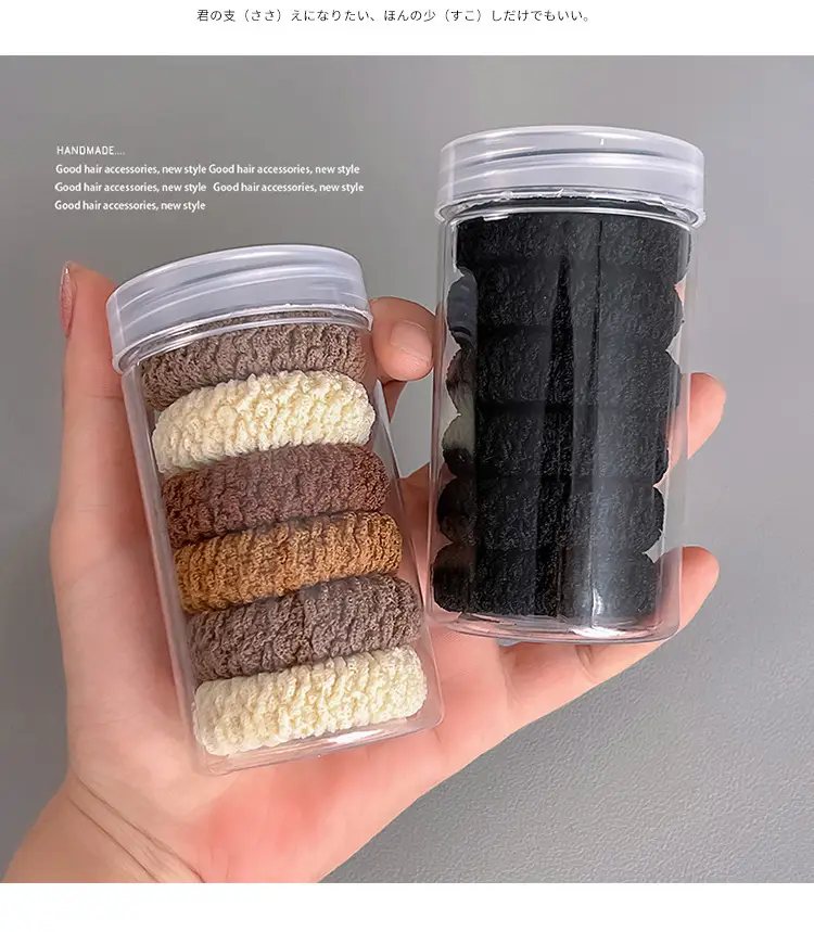 Warm Barrel Hair Bands for Winter, Multi Color, High Elastic, Thickened, Warm, All-Match — feature 9