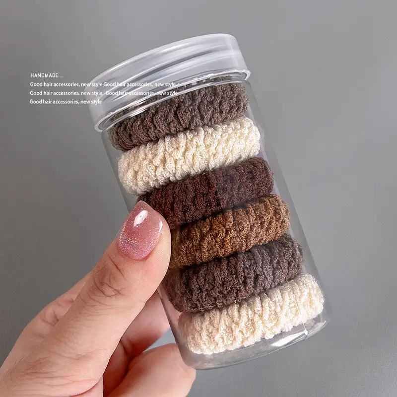 Warm Barrel Hair Bands for Winter, Multi Color, High Elastic, Thickened, Warm, All-Match - Image 3
