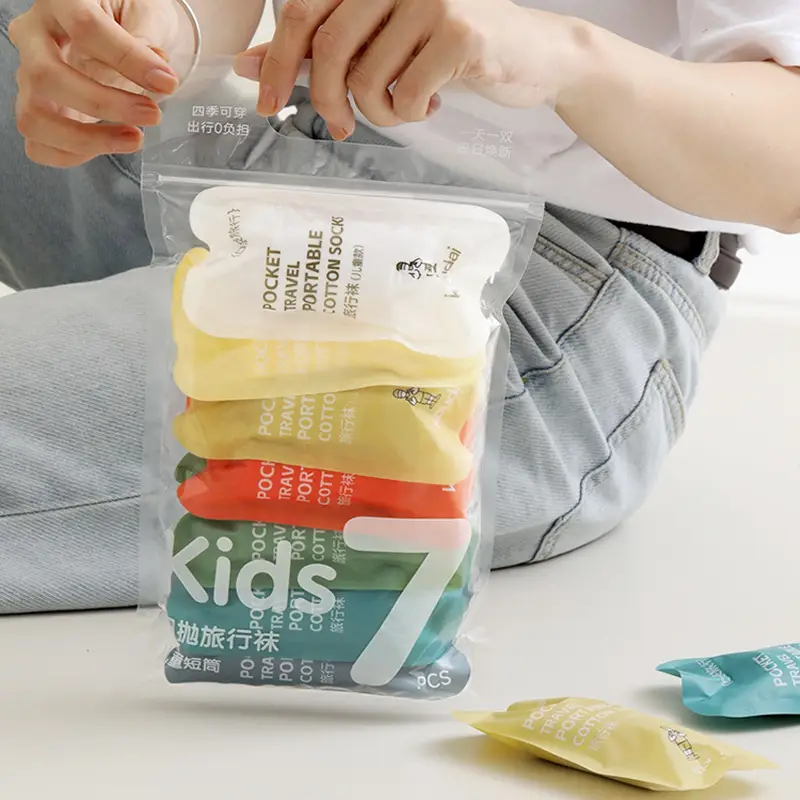 Travel Children Disposable Socks Short Socks Summer Thin Breathable Cotton Socks Low-Helping Girls Boys Primary School Students