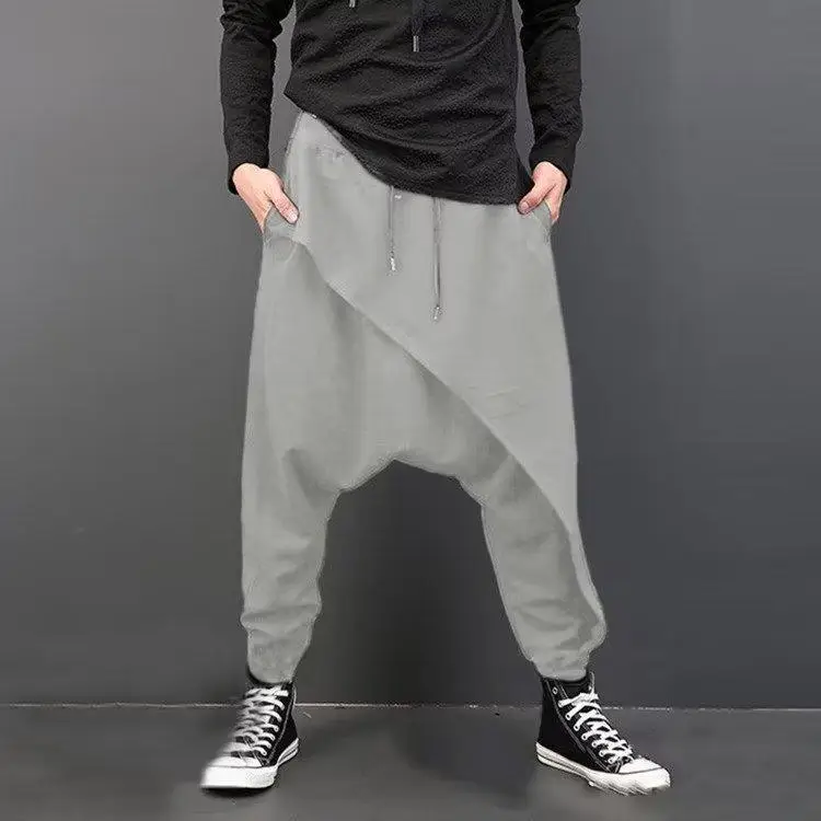 Men Black Harem Pants Casual Skinny Loose Fit 2023 - Image 4