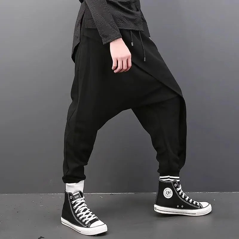 Men Black Harem Pants Casual Skinny Loose Fit 2023 - Image 6