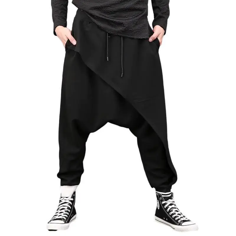 Men Black Harem Pants Casual Skinny Loose Fit 2023 - Image 7
