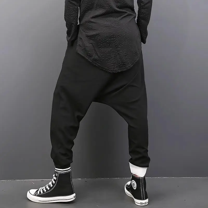 Men Black Harem Pants Casual Skinny Loose Fit 2023 — feature 7