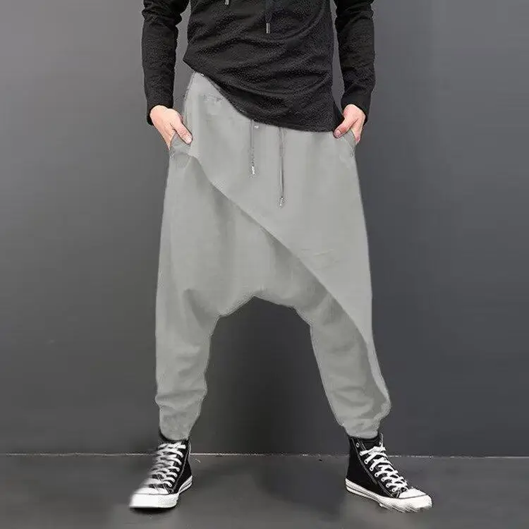 Men Black Harem Pants Casual Skinny Loose Fit 2023 - Image 2