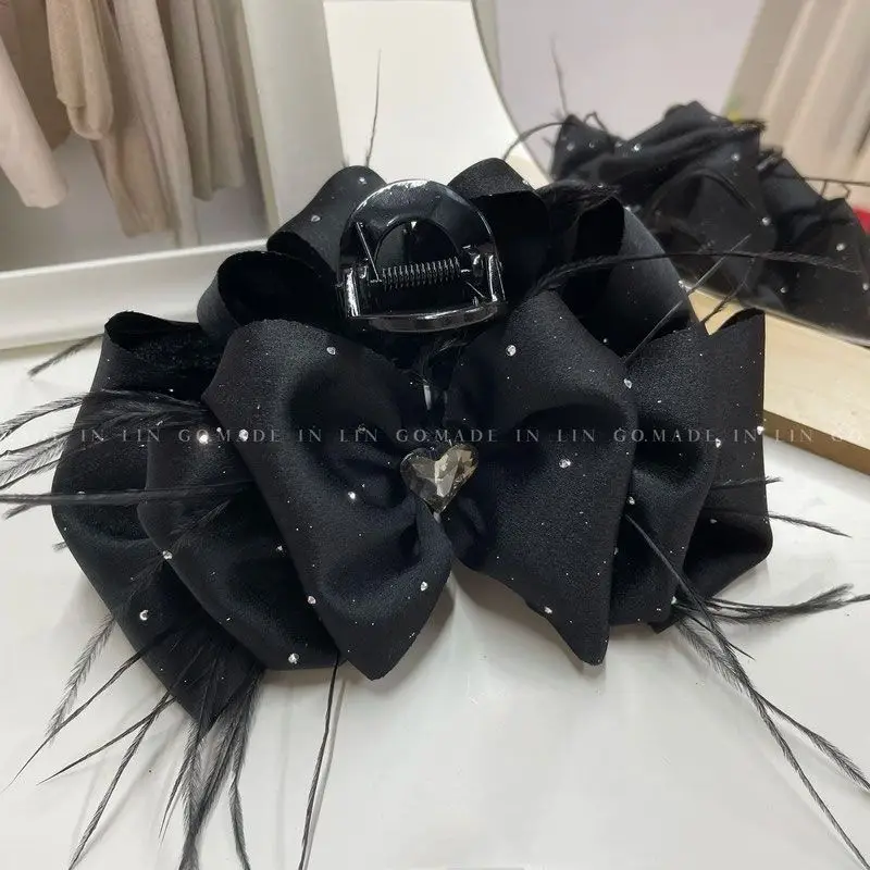 Black Butterfly Hairpin Bow Clip Back Head Accessories - Image 3