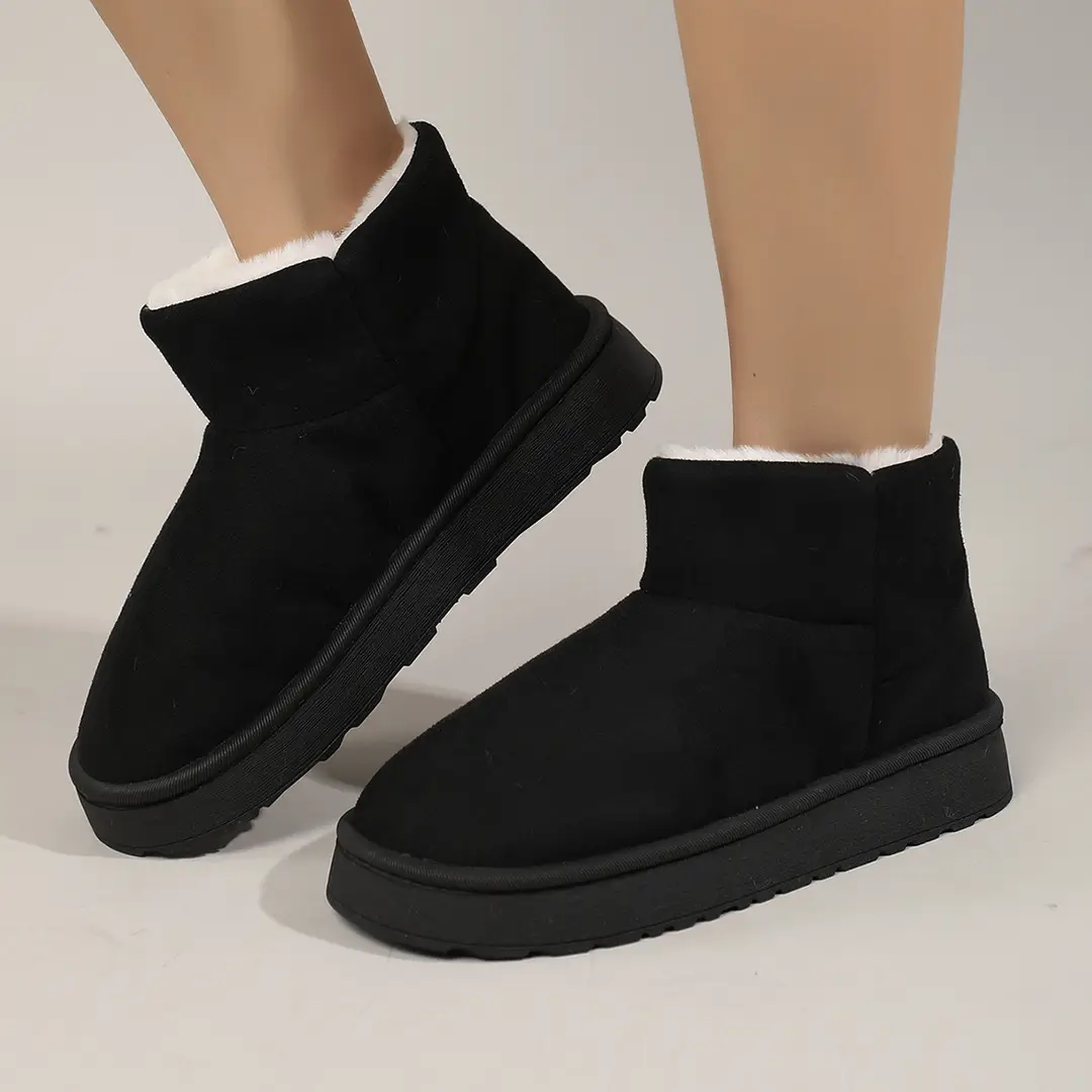 Tasman bag mouth winter bag heel indoor thick bottom home fleece-lined cotton slippers women's outer wear autumn and winter Maillard - Image 8