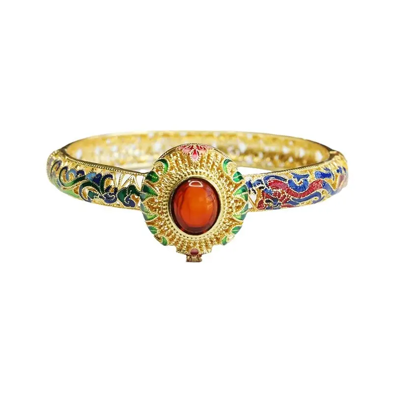 Guan Yu Amber Blood Bracelet Dragon Phoenix Design - Image 6
