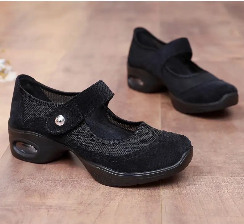 Dancing Shoes Women's Comfortable Soft Sole Square Dancing Women's Shoes Mesh Shoes for Moms Old Beijing Cloth Shoes Thick Sole Work Shoes — feature 26