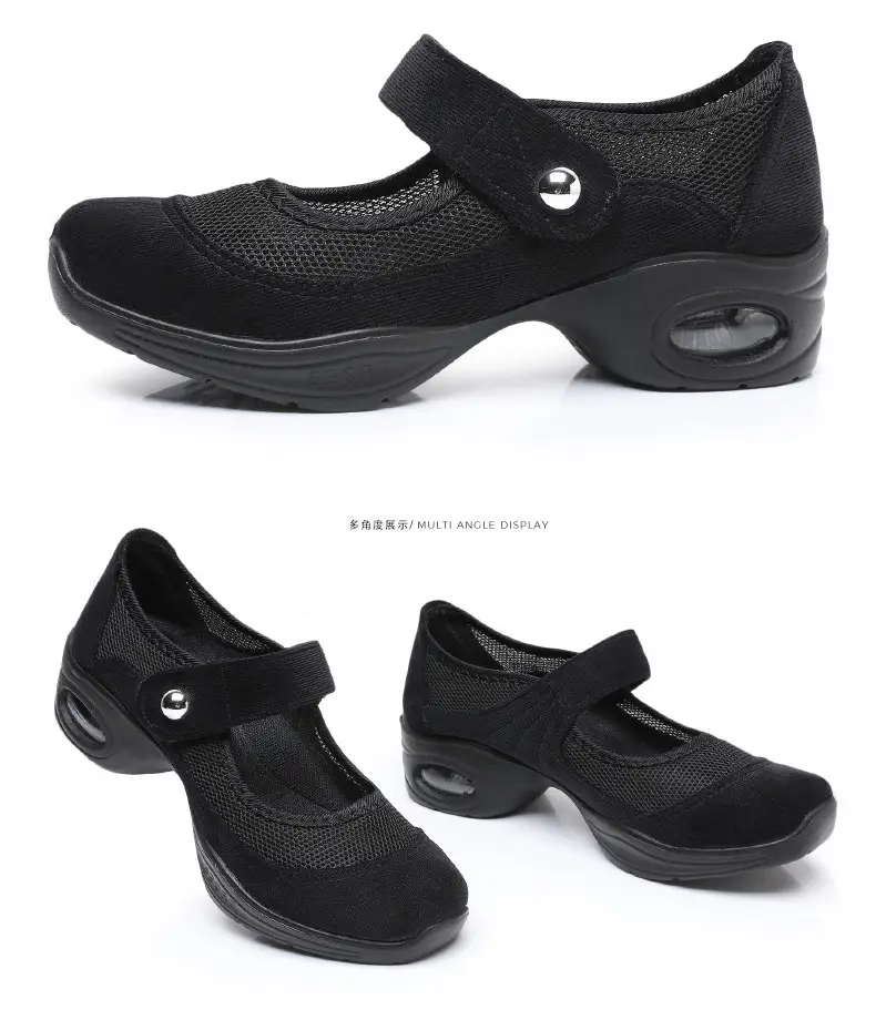 Dancing Shoes Women's Comfortable Soft Sole Square Dancing Women's Shoes Mesh Shoes for Moms Old Beijing Cloth Shoes Thick Sole Work Shoes — feature 32