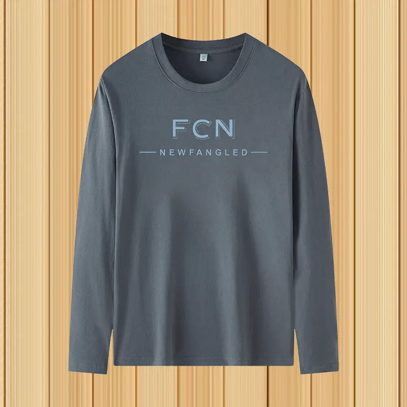 Men FCN Long Sleeve T-Shirt Blue Grey - Image 11