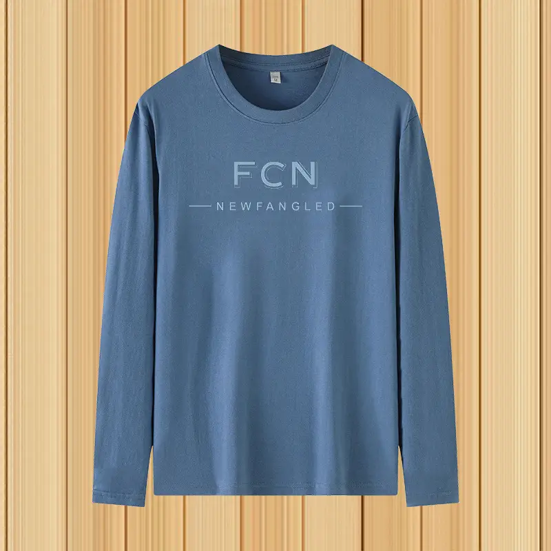 Men FCN Long Sleeve T-Shirt Blue Grey - Image 8