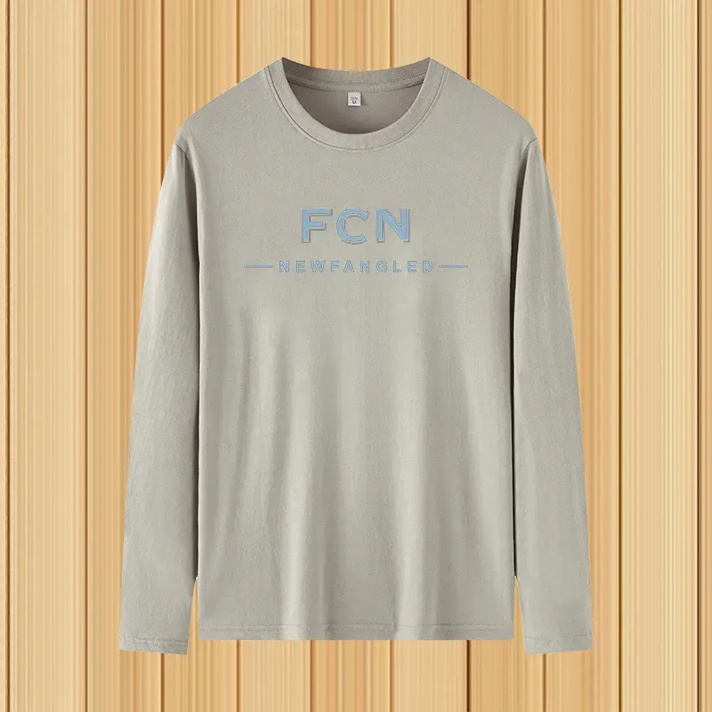 Men FCN Long Sleeve T-Shirt Blue Grey - Image 9