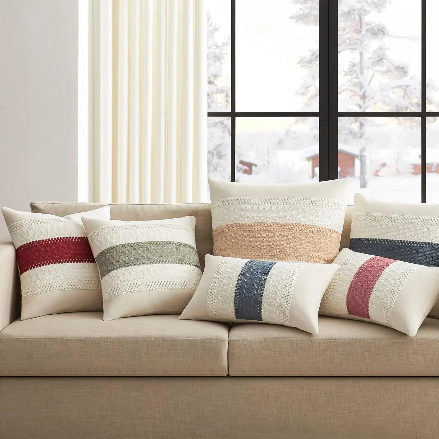 New Cotton Linen Boho Pillow Crossbody Sofa Decor - Image 23