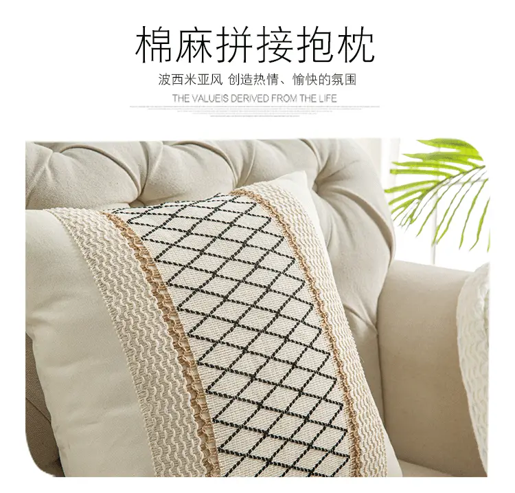 New Cotton Linen Boho Pillow Crossbody Sofa Decor — feature 2