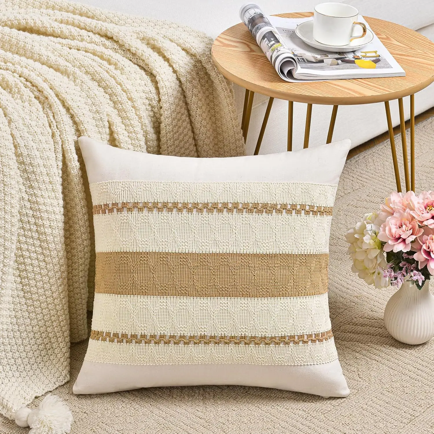 New Cotton Linen Boho Pillow Crossbody Sofa Decor - Image 17