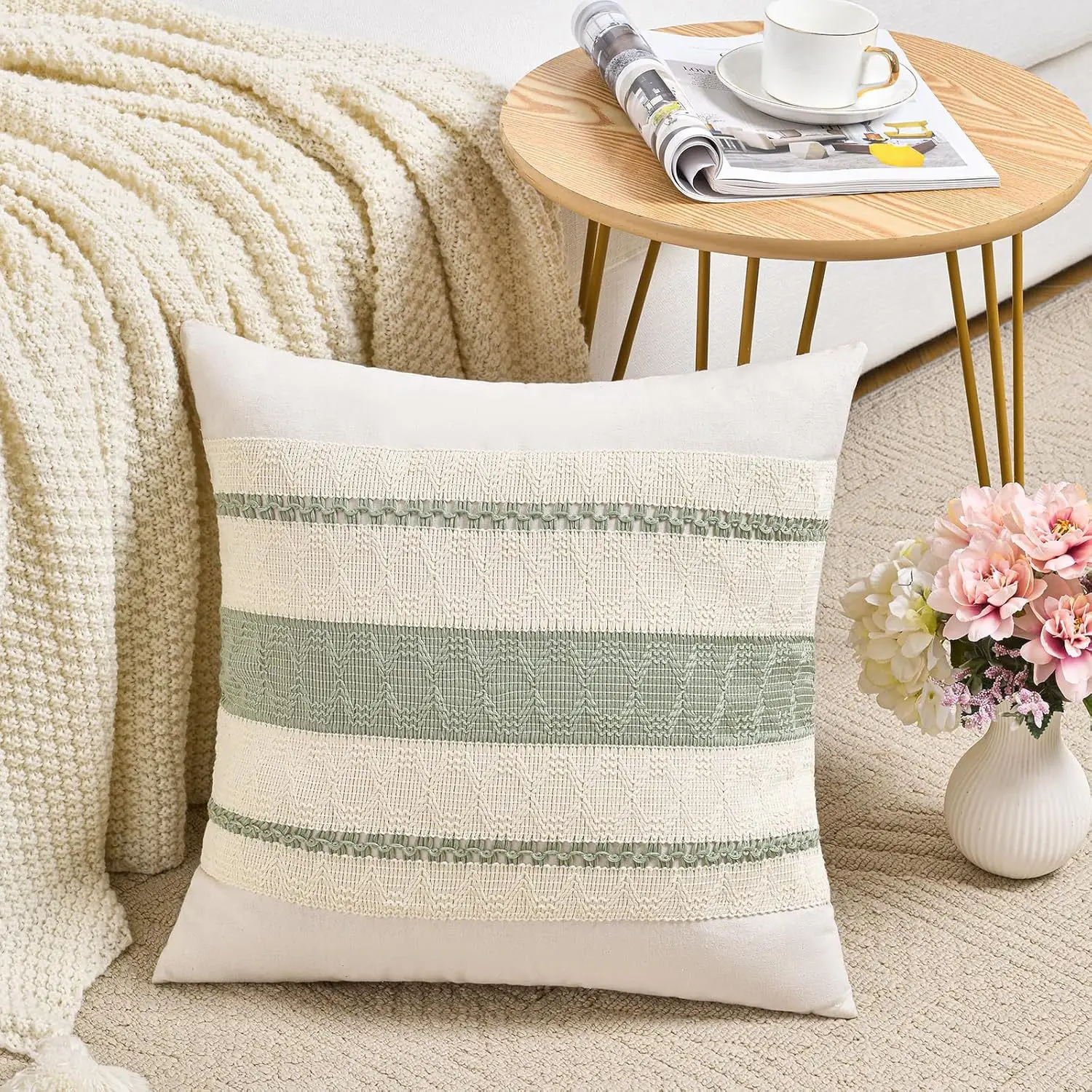 New Cotton Linen Boho Pillow Crossbody Sofa Decor - Image 19