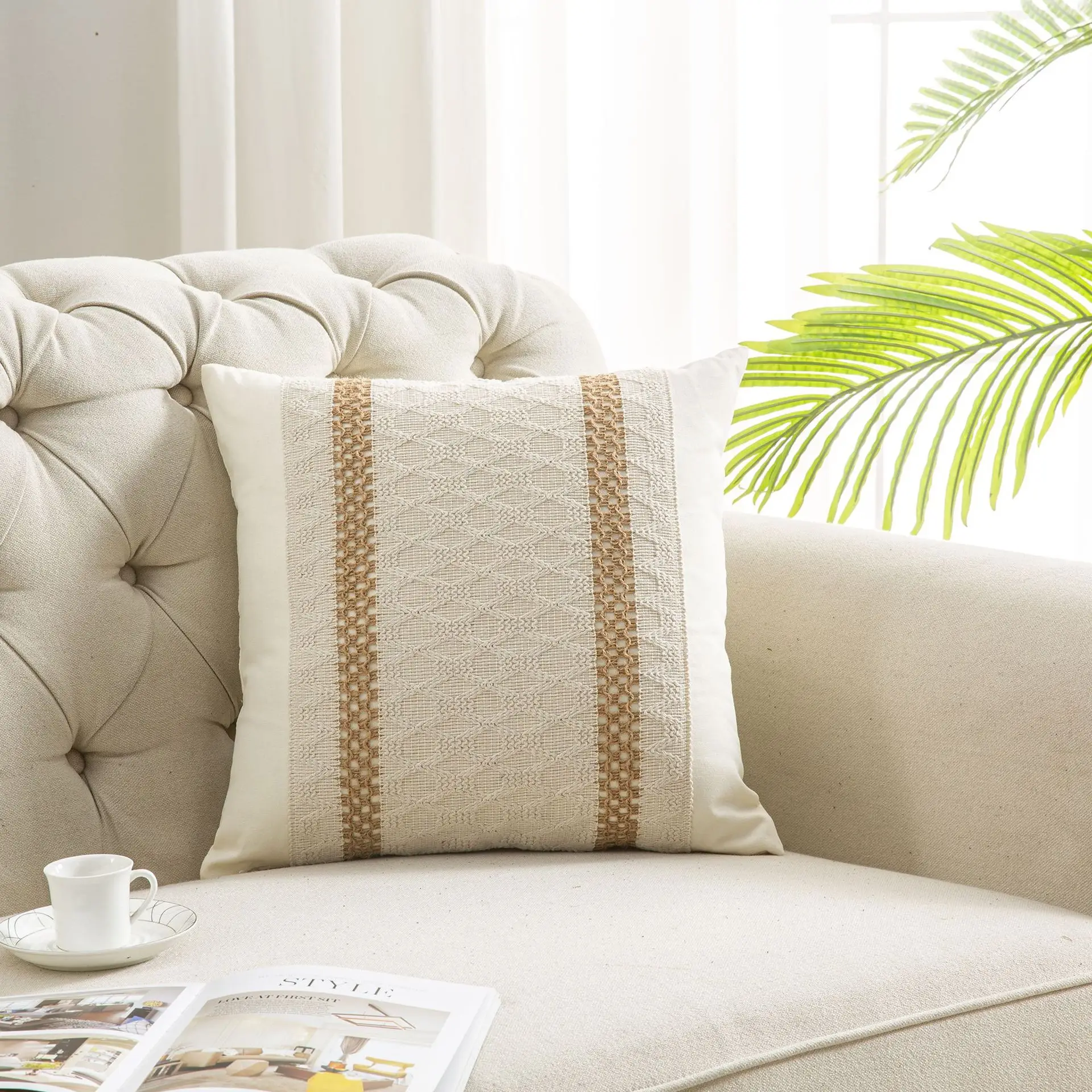New Cotton Linen Boho Pillow Crossbody Sofa Decor - Image 3