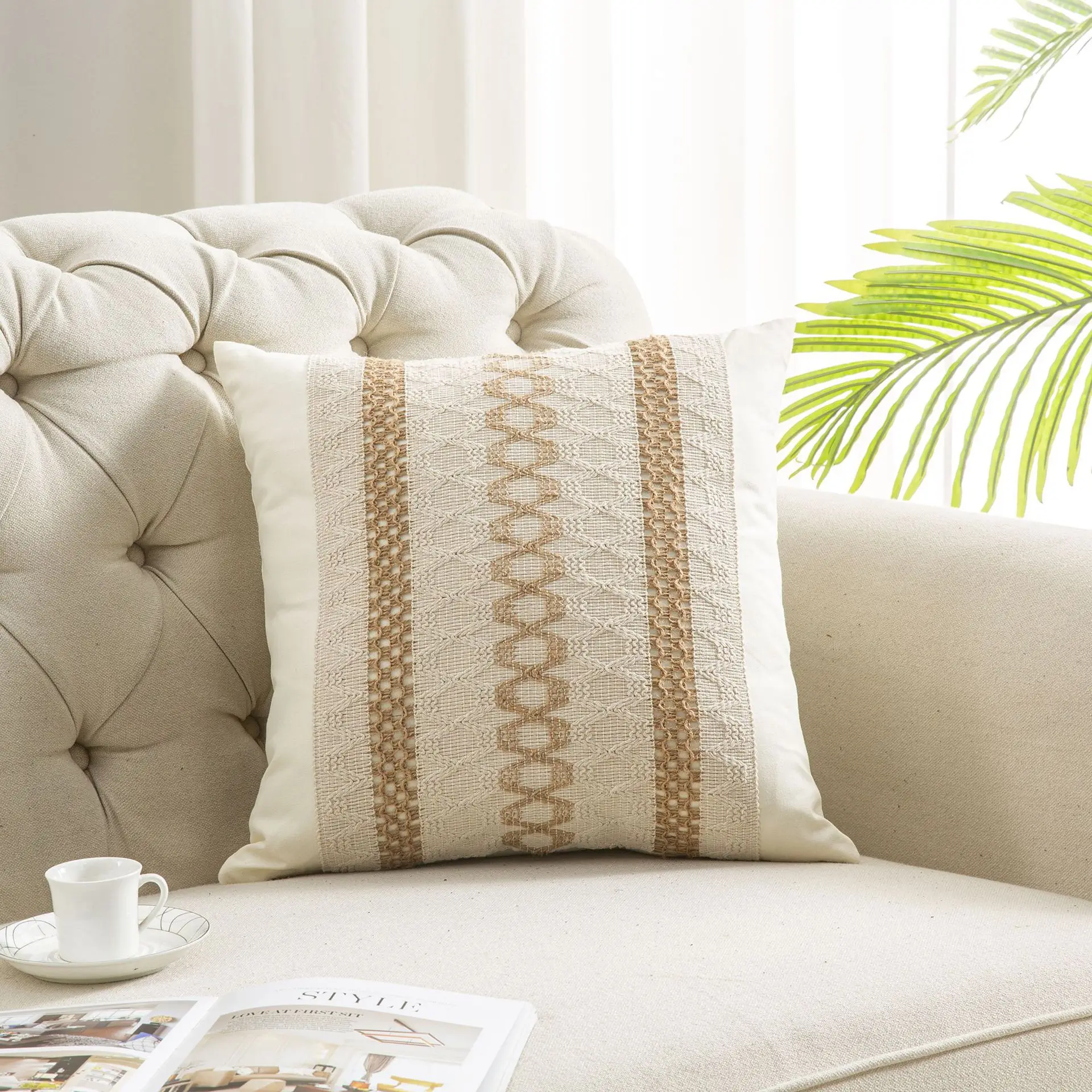 New Cotton Linen Boho Pillow Crossbody Sofa Decor - Image 4
