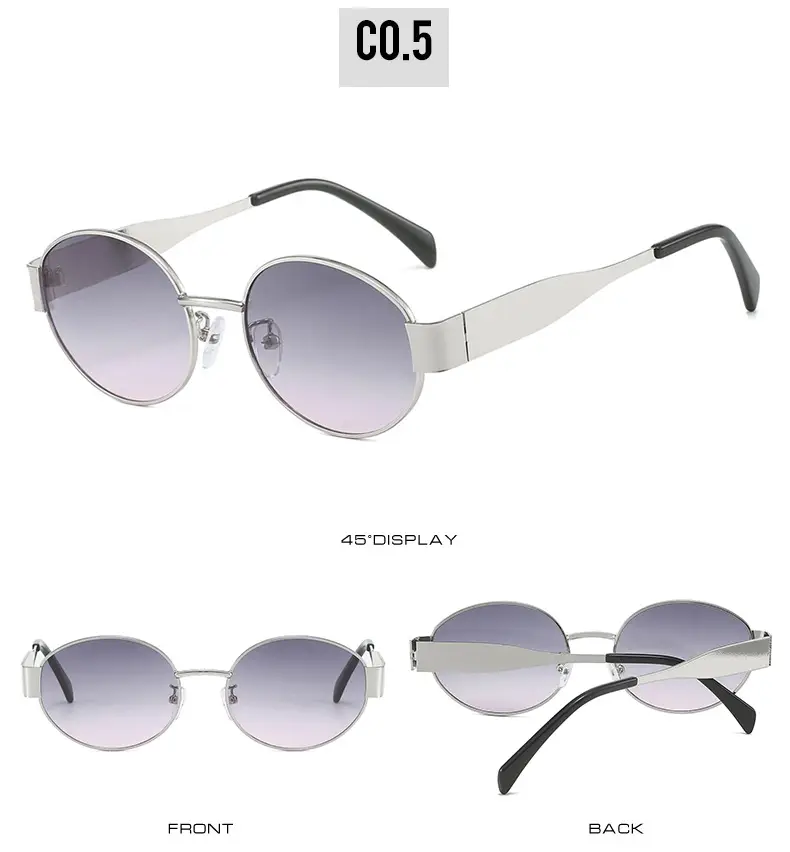 Black Round Metal Sunglasses for Men Women β feature 11