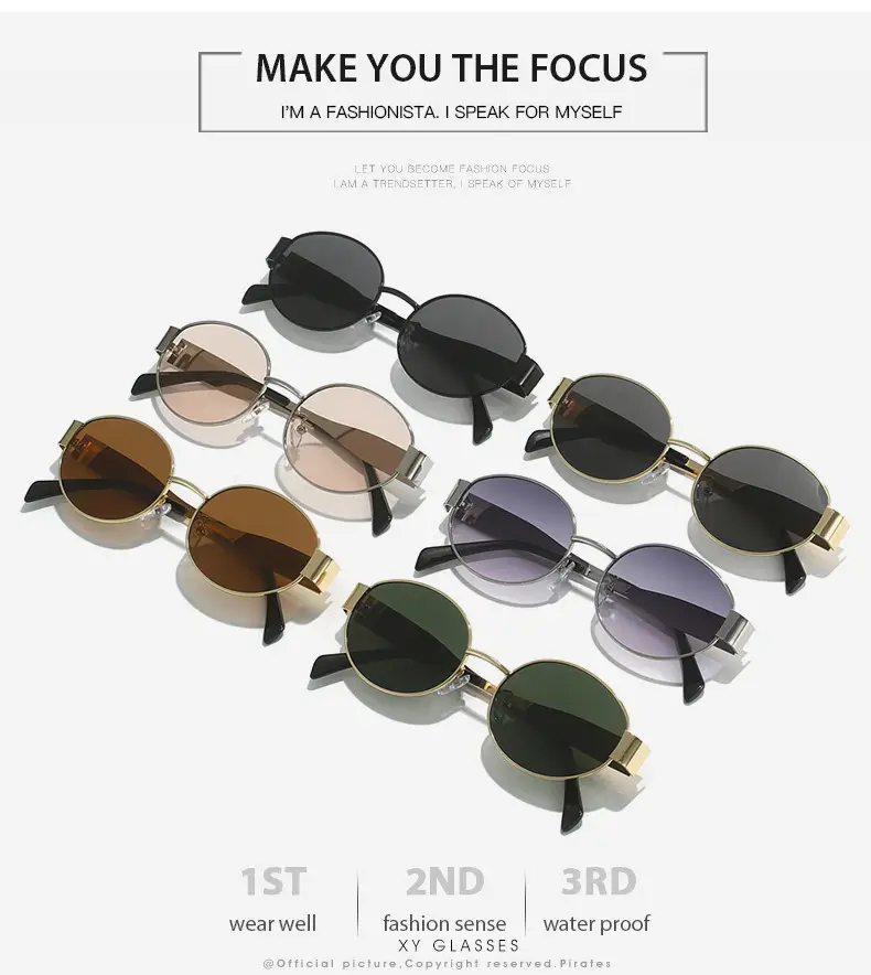 Black Round Metal Sunglasses for Men Women β feature 3