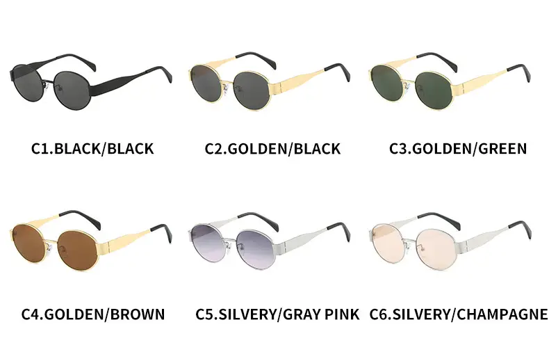 Black Round Metal Sunglasses for Men Women β feature 6