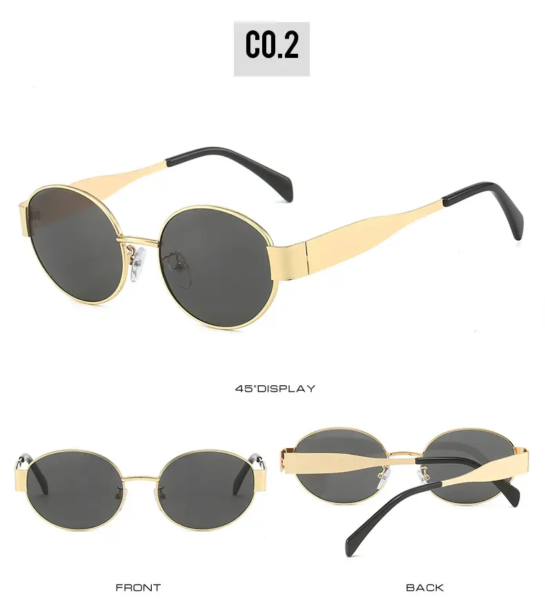 Black Round Metal Sunglasses for Men Women β feature 8