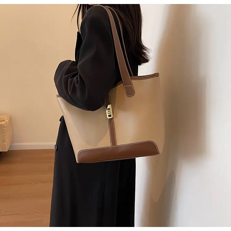 Women's Large Capacity Leather Tote Bag Shoulder Bag — feature 10