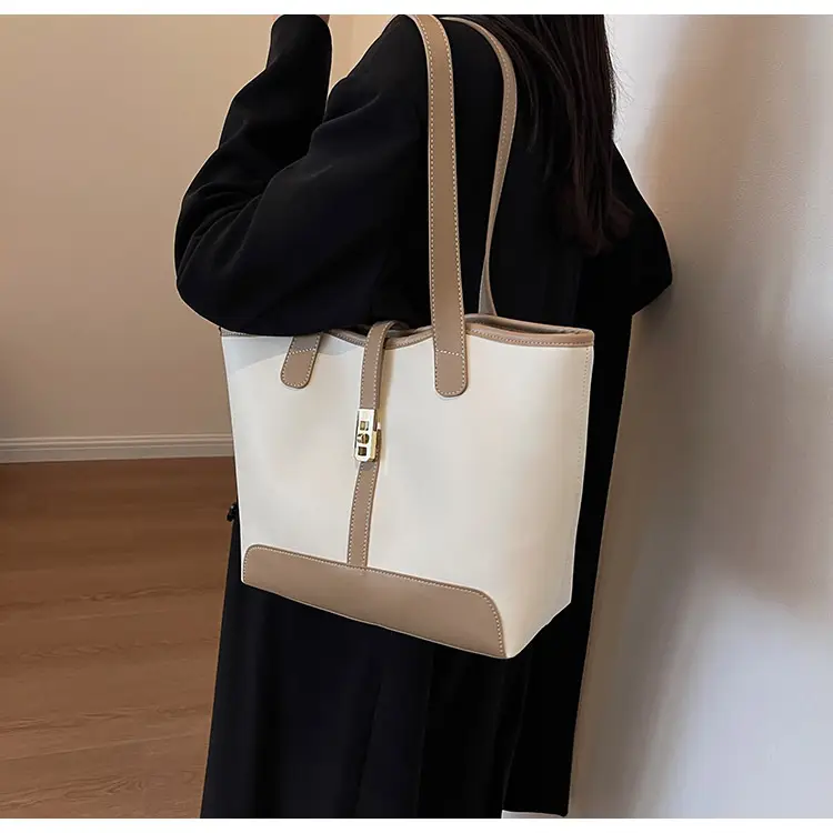Women's Large Capacity Leather Tote Bag Shoulder Bag — feature 15