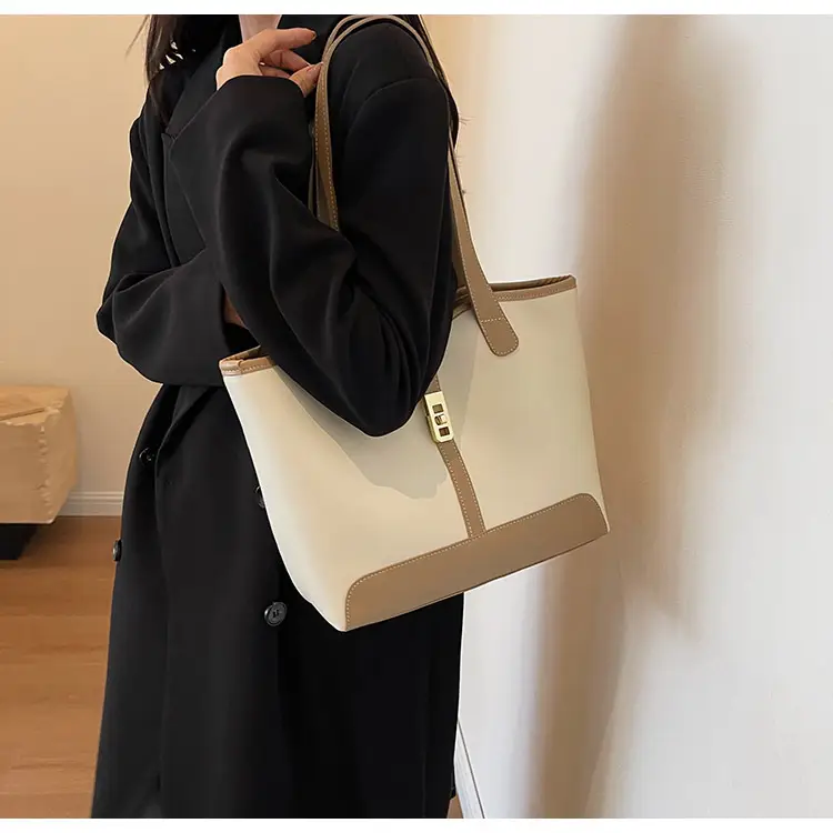 Women's Large Capacity Leather Tote Bag Shoulder Bag — feature 16