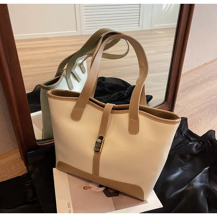 Women's Large Capacity Leather Tote Bag Shoulder Bag — feature 20