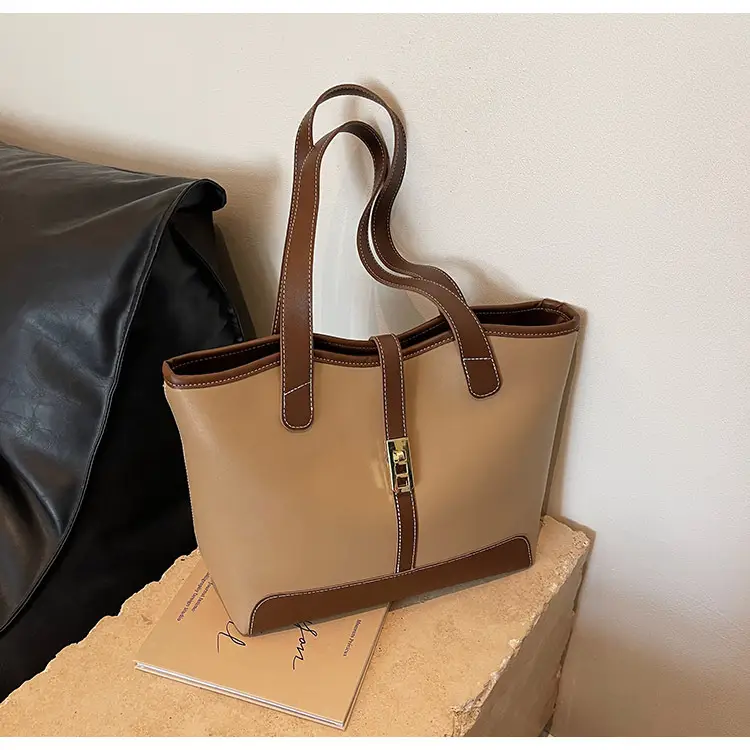 Women's Large Capacity Leather Tote Bag Shoulder Bag — feature 22