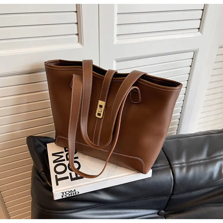 Women's Large Capacity Leather Tote Bag Shoulder Bag — feature 25